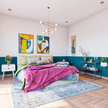 Colourful Kid's Bedroom with Modern Art